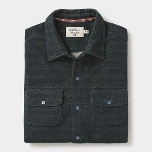 The Normal Brand | Textured Knit Shirt | Green | S | NWT